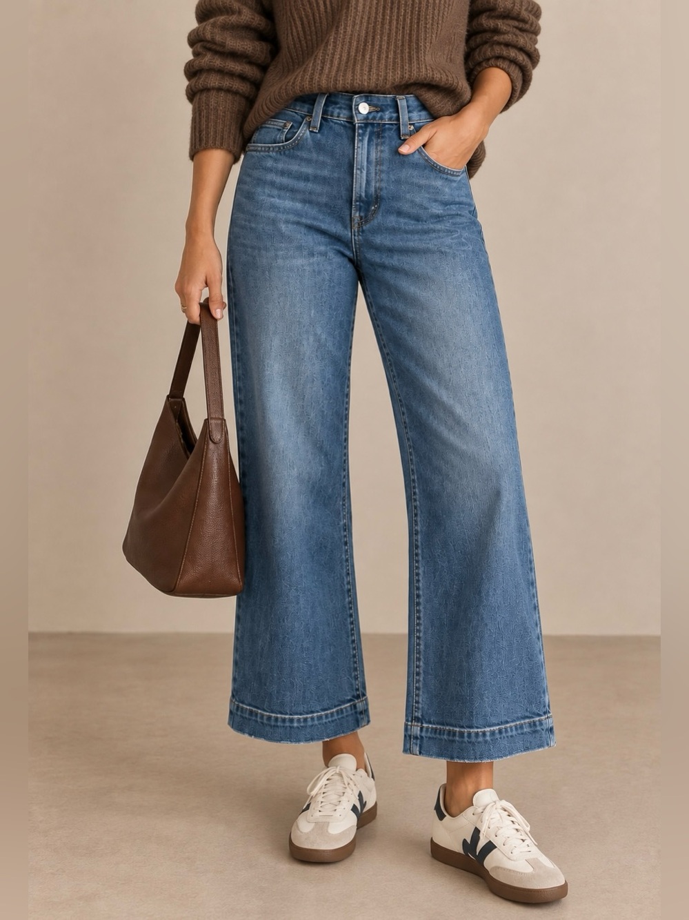 PAIGE Nellie High-Rise Culotte Jeans - Size 28
